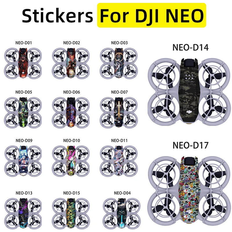 For DJI NEO Drone Body Sticker Anti-scratch Protective Film PVC Waterproof Skin Colorful Decorative Decals Refit Accessories Kit