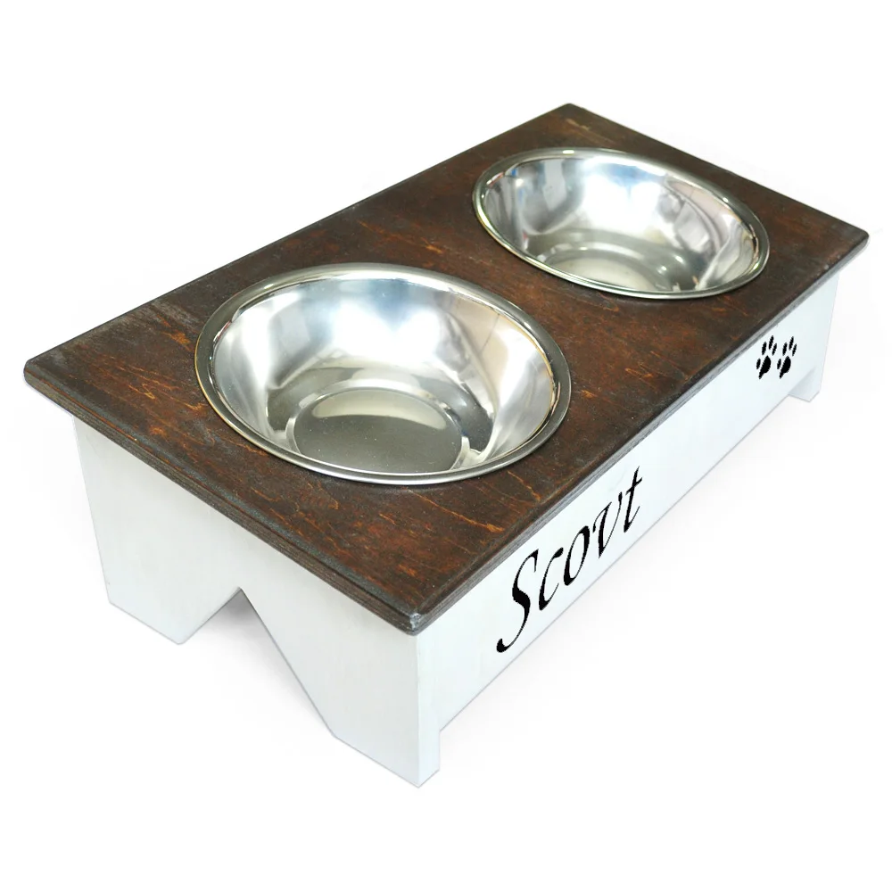 Feeding Station Personalised Double Dog Bowls Personalized Dog