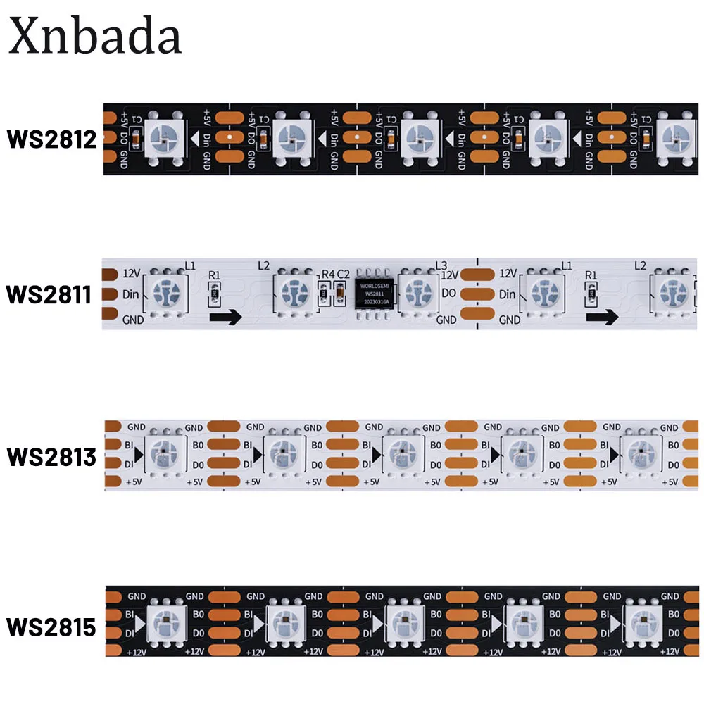Adressierbare WS2812B WS2811 WS2813 WS2815 Smart RGB IC LED Streifen