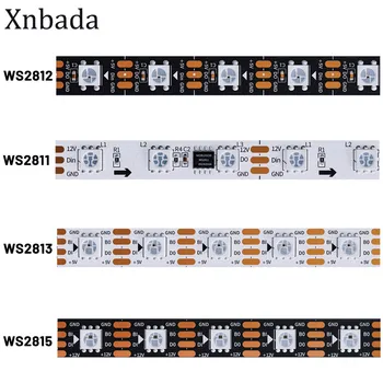 WS2812B WS2811 WS2813 WS2815 30/60/픽셀/leds/m RGB LED 스트립, 개별 주소 지정 가능 테이프 조명 IP30/IP65/IP67 DC5V DC12V