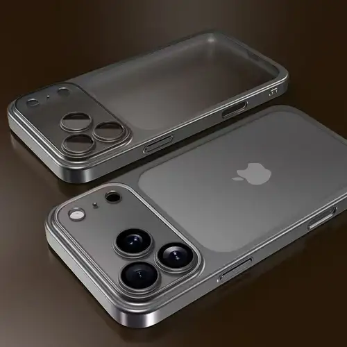 Luxury Plating Color PC Transparent Phone Case For iPhone 17 16 15 14 13 Pro Max Air Lens Protection Matte BackPlate Hard Cover - Image 9