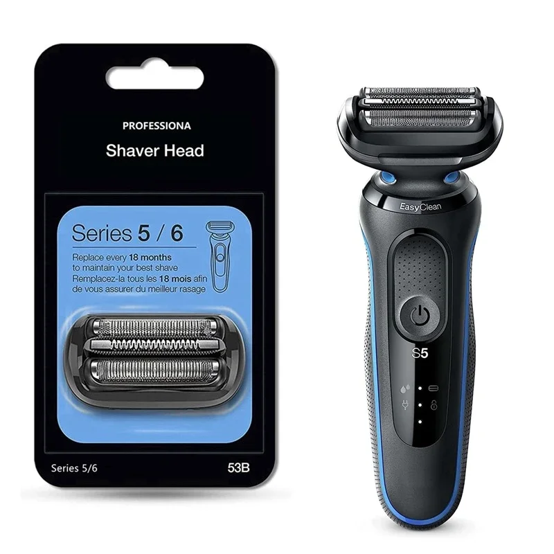 Electric Shaver Head Electric Shaver Blades 53B Replacement Head Compatible with Braun Series 5/6 5018s 5020s 5031s 5050cs 6020s 6072cc