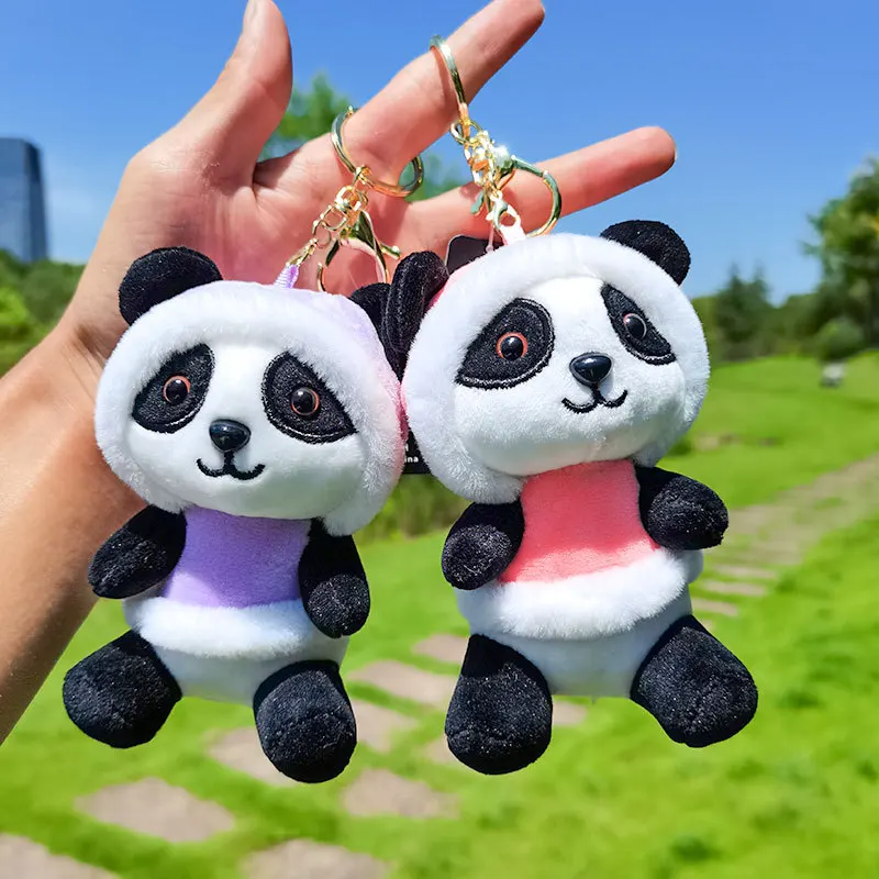 Kawaii niedlichen Panda Anime Schlüssel bund animierte lustige kleine Hut  Bär Tier Schlüssel Charm Tasche Zubehör Party Geschenk für Mädchen Jungen  Liebhaber - AliExpress