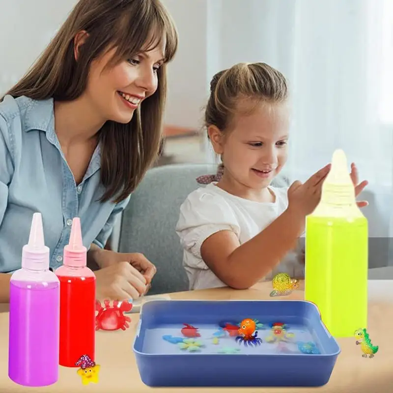 Ocean Animal Beads Kit craft supplies Water Baby Toy Mold Gels Figures Handmade DIY Material Children&rsquo;s Puzzle Toy Set