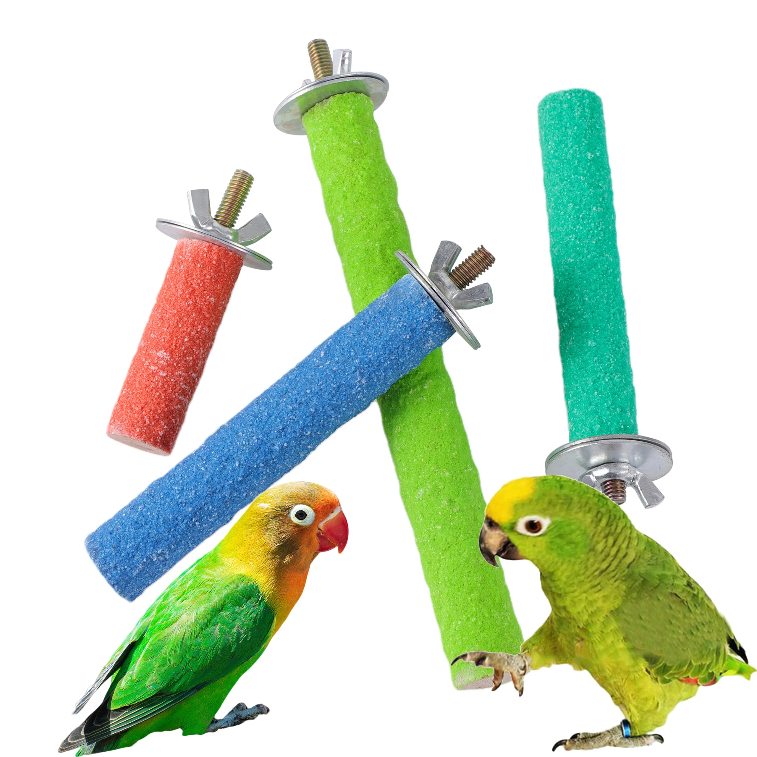 1Pc Parrot Perching Station Platform Pet Bird Molar Stick Grinding Bird