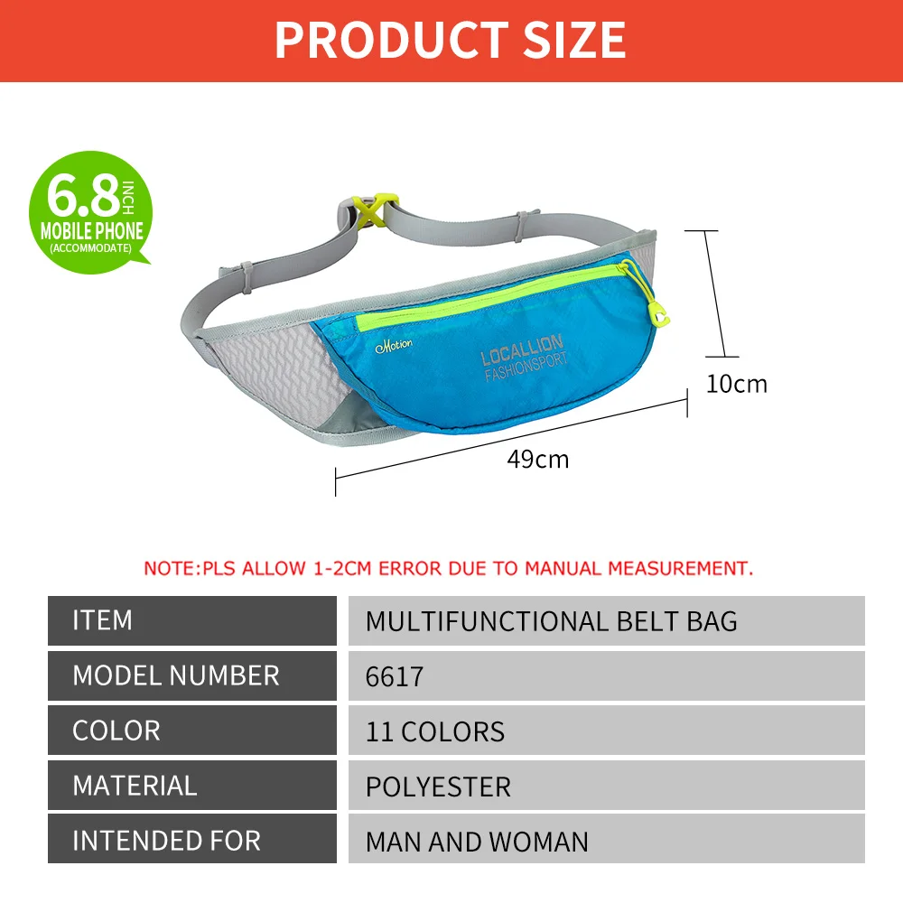 INOXTO IN6617 Newest Fanny Pack Bag for Men & Women - Waterproof Waist Bag Pack with Adjustable Strap for Travel Sports Running