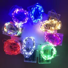 

3AA Battery Box Led Copper Wire Lighting Christmas Wedding Fairy Garland Outdoor Party Decoration LED String Lights Night Lights