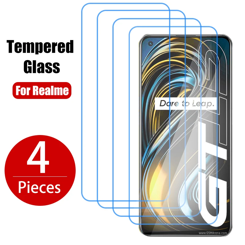 

Закаленное стекло для Realme GT Neo 3 2 9 8 7 8i Pro 5G, защитная пленка для экрана Realme X2 Pro Plus C11 C21, 4 шт.