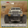 SL New RC Cars 6081 1:12 Scale Military Six-Wheel 4WD Heavy Transport Off-Road Electric Truck Model, Children's Christmas Gift 1