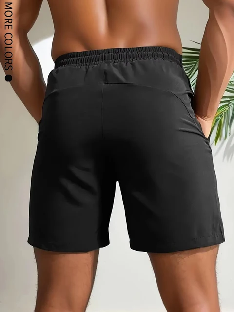 Men's Five-Piece Shorts, Sports, Fitness, Swimming, with Zipper Pockets, Quick-Drying, Casual, Breathable, Drawstring Shorts, Suitable for Summer Outdoor Sports, Fitness Training, Home Leisure, Beach Vacation 5 Men's Five-Piece Shorts, Sports, Fitness, Swimming, with Zipper Pockets, Quick-Drying, Casual, Breathable, Drawstring Shorts, Suitable for Summer Outdoor Sports, Fitness Training, Home Leisure, Beach Vacation 5