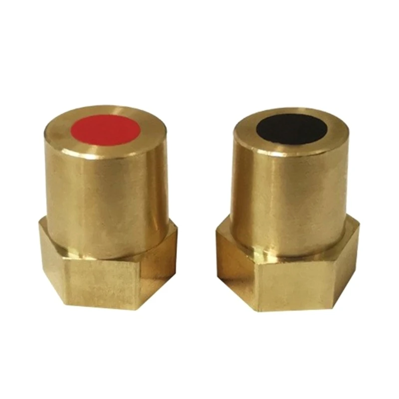 

50JA 2x Battery Revise Pile Head Poles Adapter Brass Battery Terminal Connector Thread Installation Battery Tone Post Adapter