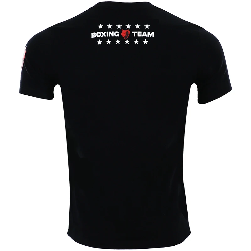 VSZAP MMA Fighting Leisure Boxing Fighting Training Outdoor Sports Black T-shirt Pure Cotton Breathable Short Sleeves