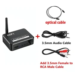 Bluetooth 5.1 HiFi Audio Receiver and Digital to Analog Converter (With RCA cable)