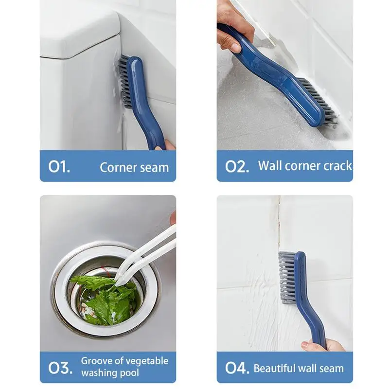 2-in-1 Brush Tool Scrub Brush Grout and Corner Scrubber