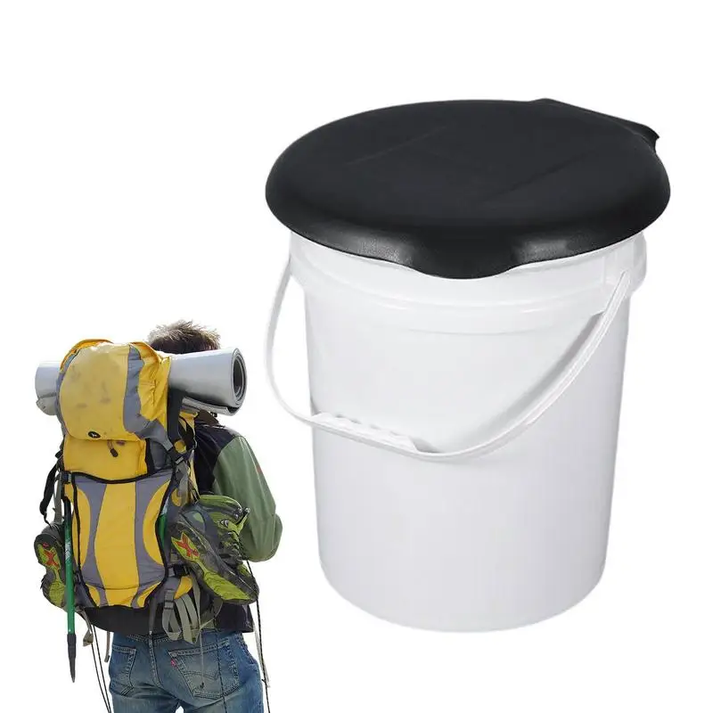 

Car Portable Outdoor Folding Toilet Waterproof Potty Auto Strong Bearing Large Trash Can Commode Reusable For Picnic Car Travel