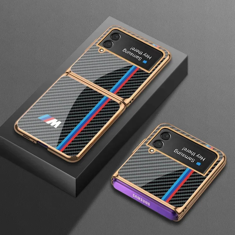 غلاف حماية فاخر مطلي بالمعدن من ألياف الكربون مع ز...