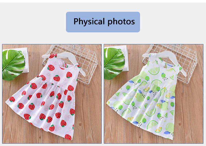 Kleider Sommer für ärmellose süße Print Prinzessin Party Mädchen Kleid Kinder Mädchen Mode Kleidung_voghion.com