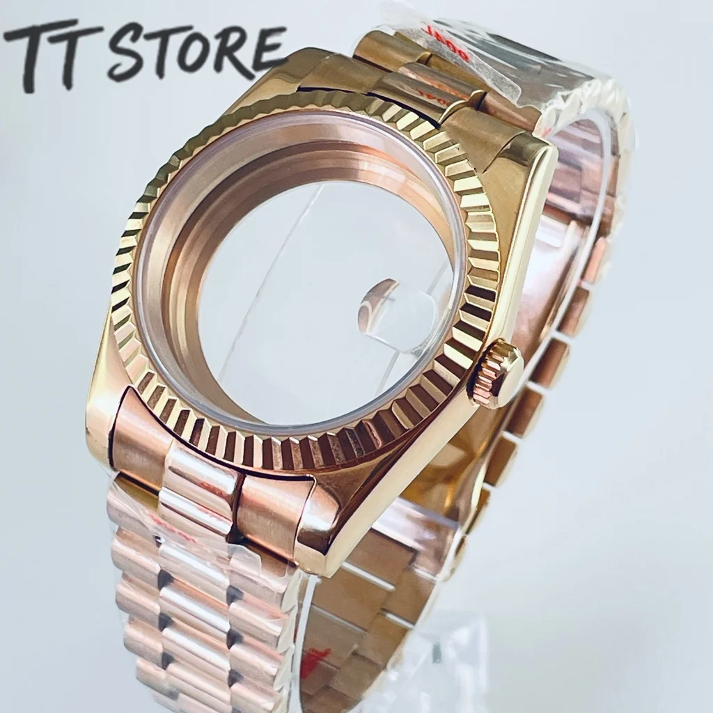 Premium Waterproof Watch Case with Sapphire Crystal - Silver, Black, Gold, and Rose Gold