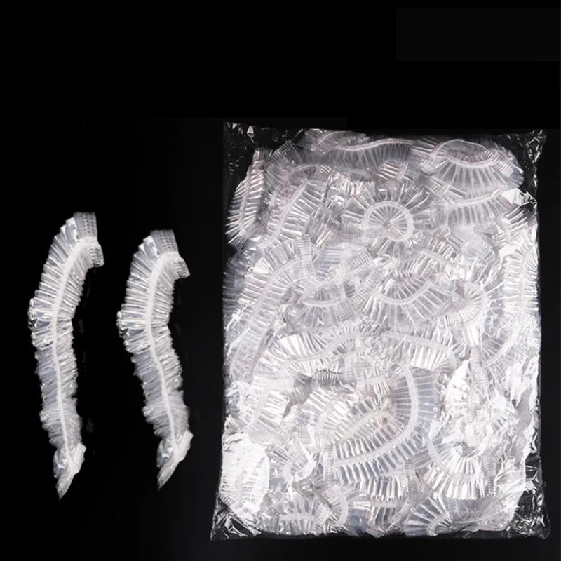 100 adet tek kullanımlık otel ev duş banyo temizle saç elastik kapaklar şapkalar