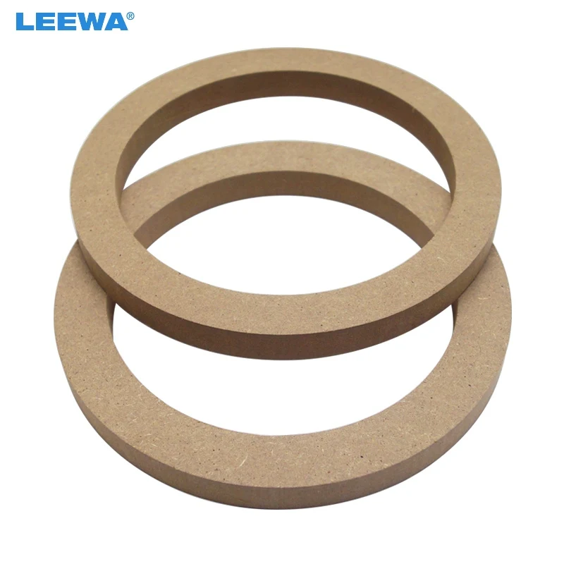 

LEEWA 2Pcs 6.5" Universal Car Stereo Speaker Spacer Wooden Rings Bracket Holder Adapter for Car Bus Truck