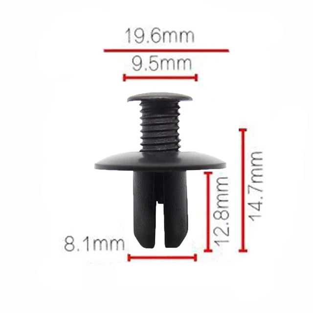 Clips de fixation en plastique noir pour pare-choc de voiture, boucle  intérieure, garniture de porte, pince fixe pour Toyota 11816 - AliExpress