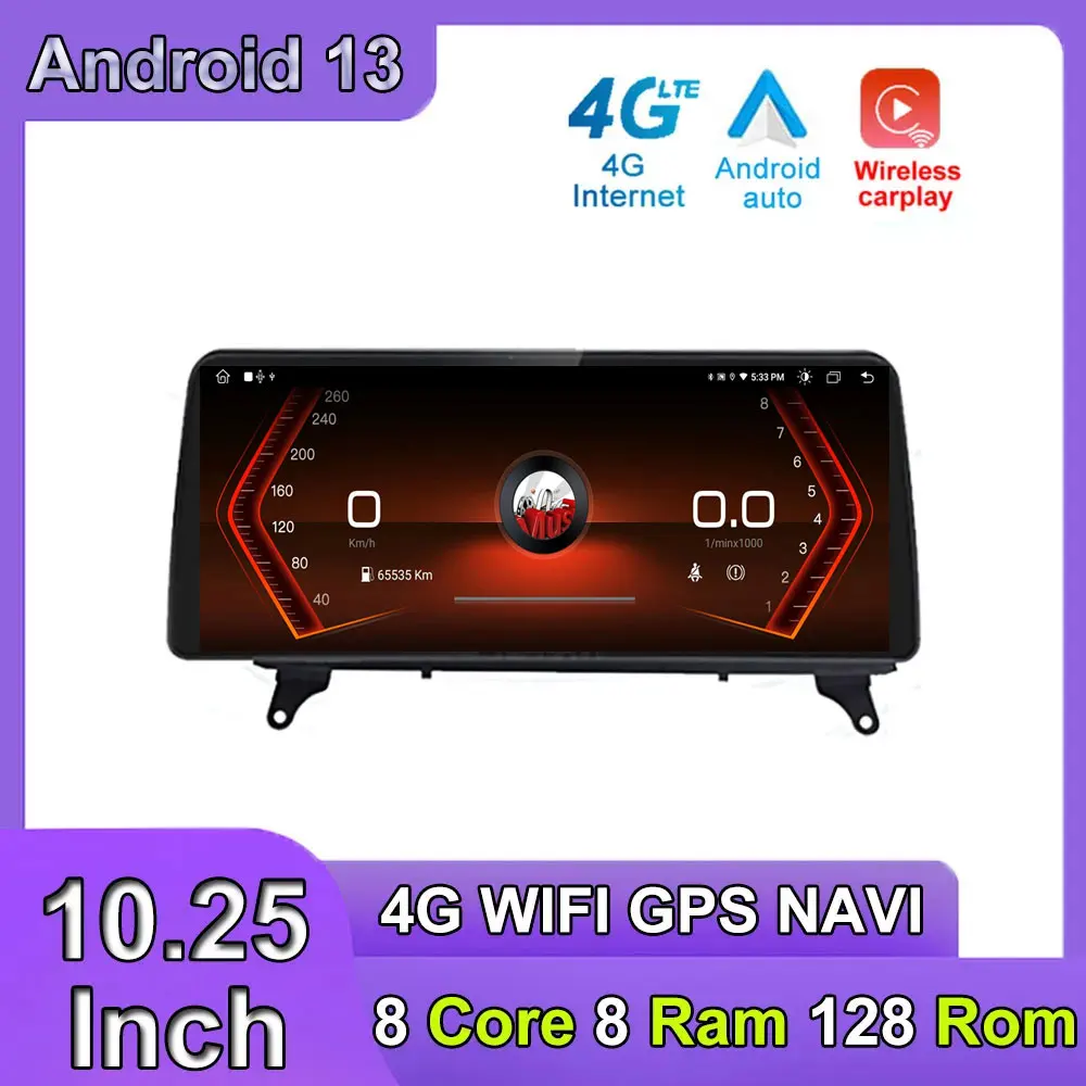 

10,25 ''Android 13 Экран Автомобильные аксессуары мультимедийный Carplay монитор Speacker радио плеер для BMW X5 E70 X6 E71 2005-2016