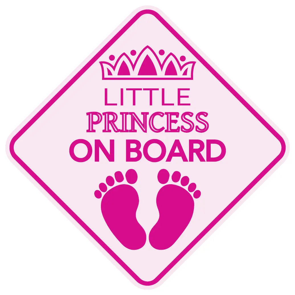 Little Princess on Board Baby Logo Hot Personality Car Sticker Windshield Decal High Quality KK Vinyl Cover Scratches Waterproof