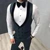Double Breasted Men Vest for Groomsmen Single One Piece Casual Male Waistcoat Custom Gentleman Fashion Coat 1