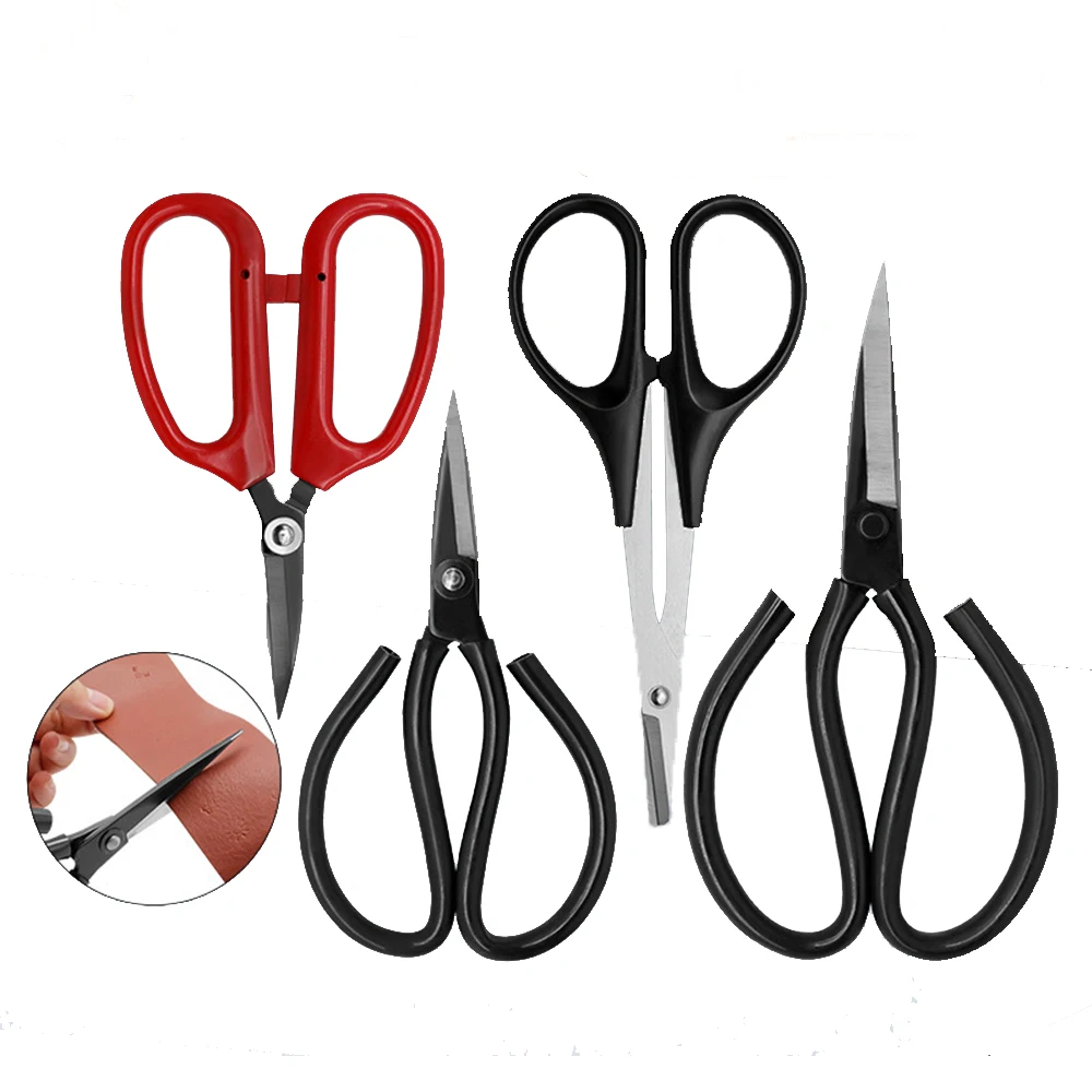 

1Piece Durable Stainless Steel Household Scissors Sewing Office Scissors Embroidery Leather Fabric Paper Cut Tailor Scissors