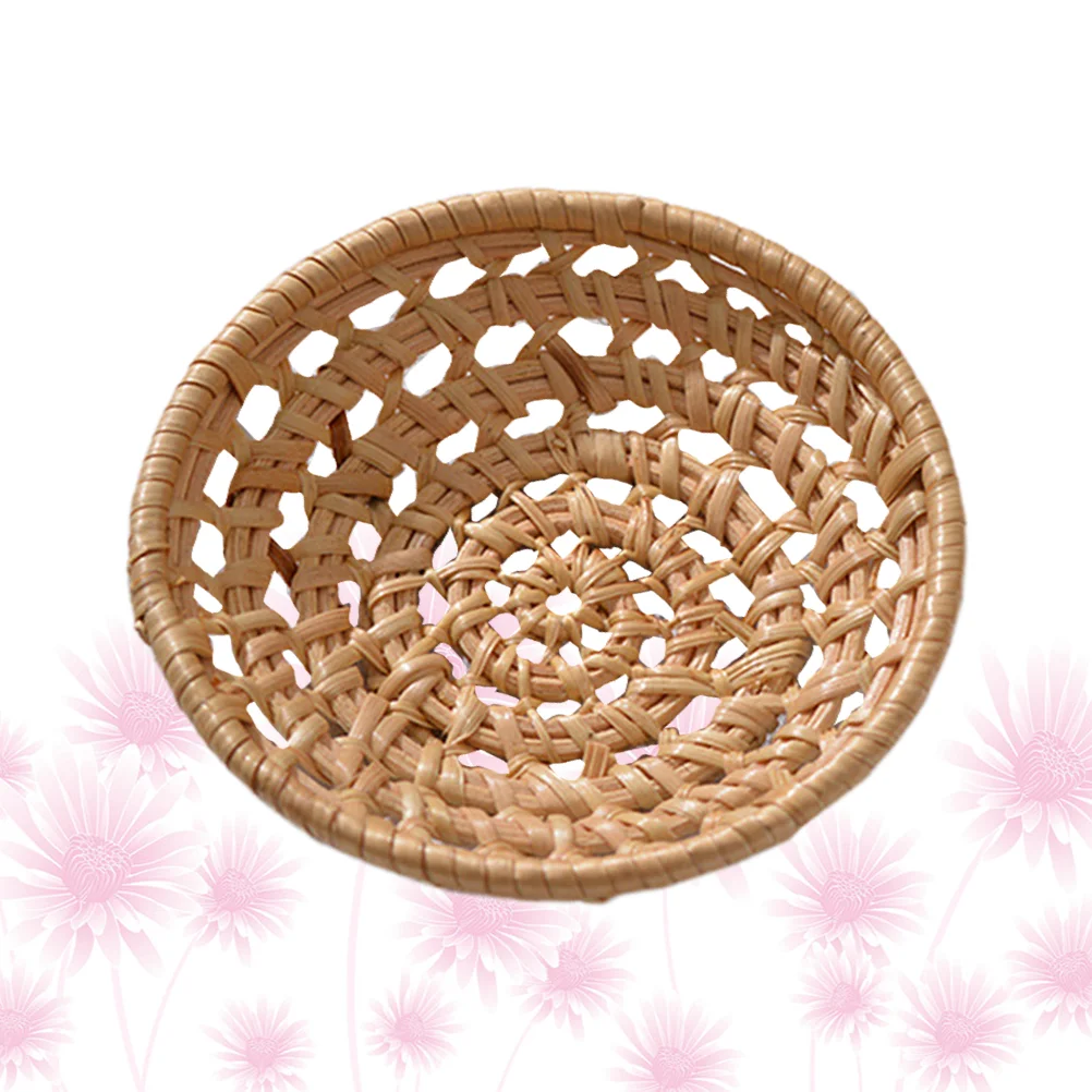 Rattan Material Storage Basket Woven Basket Fruit Vegetable Bread Container Display Basket Home Storage ganization 3