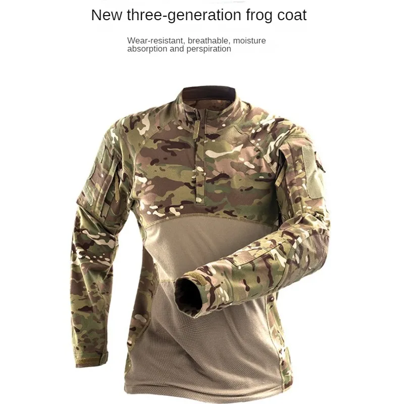 

Three-generation Frog Jacket Men's Long-sleeved Outdoor Sports Training Camouflage Frog Tactical Clothing Cross-border