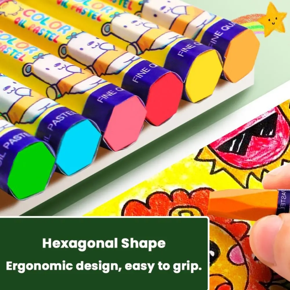 Safe 12/18/24/36/48Colors Oil Painting Stick Washable Non Dirty Hands Drawing Stick Drawing Supplies Crayon Painting Tool