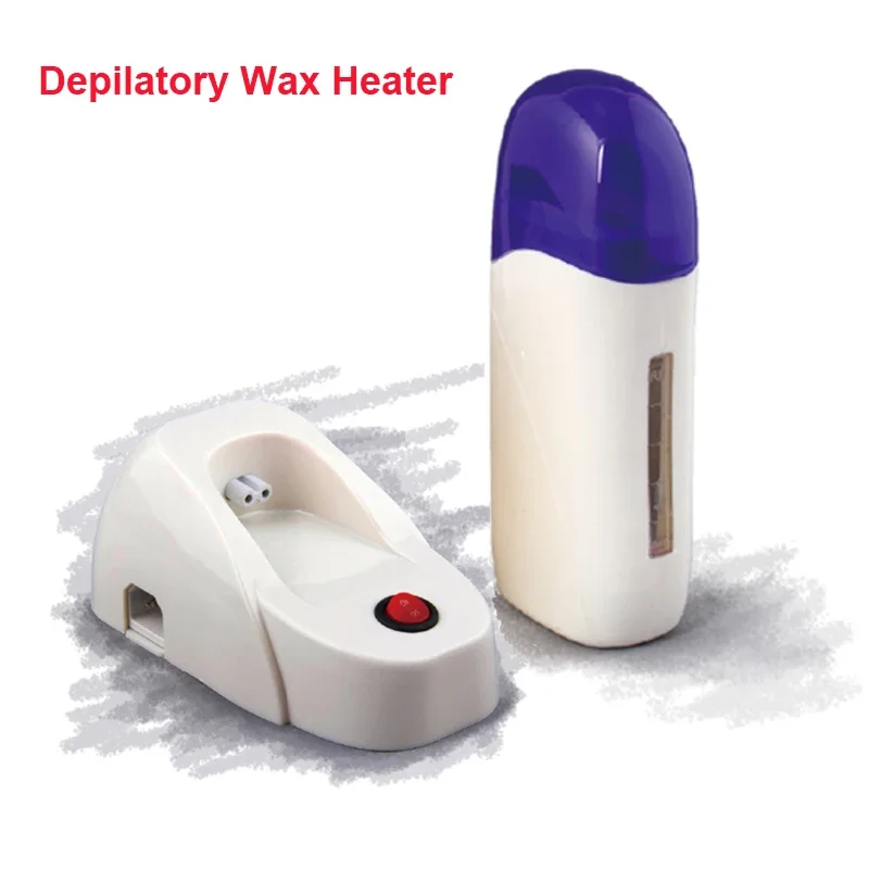 Portable Roll On Wax Heater Depilatory Warmer Refillable Wax Cartridge Wax-melt Machine with Base Skin Care Tool Hair Removal