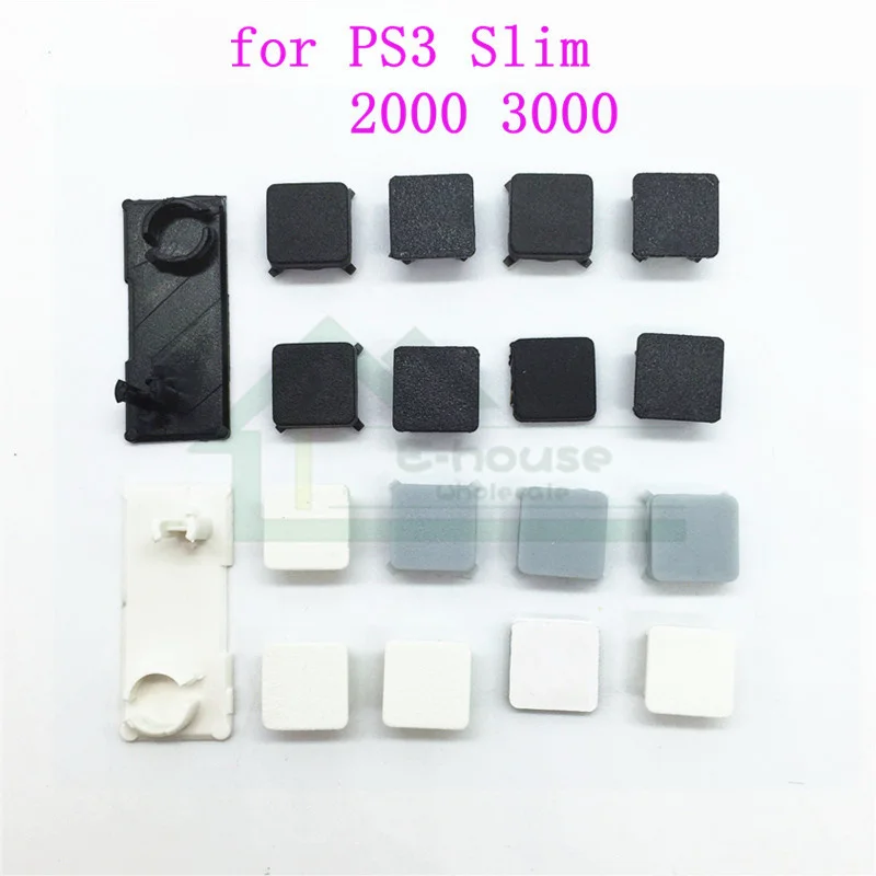 VANJUNN 9pcs Replacement Screw Rubber Feet Screw Cap Mat For Playstation3 PS3 Slim 2000 3000 Controller (9pcs