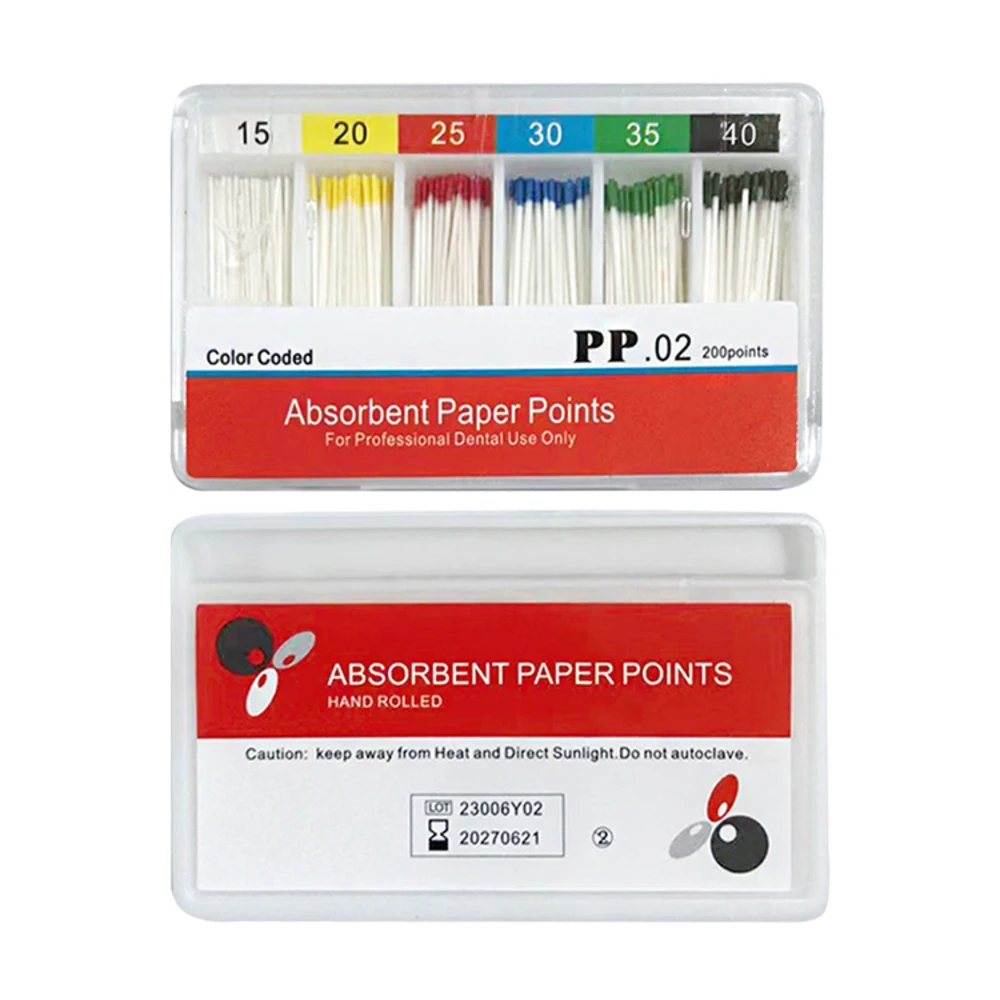 0.02 Taper Gutta Percha Points & Absorbent Paper Points Dental Endo