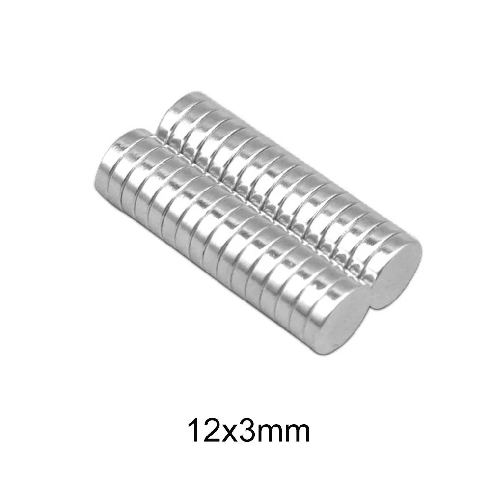 10-200PCS 12x3 mm Rare Earth Neodymium Magnets Super Powerful Strong Magnetic Magnets 12x3mm Round Diameter 12*3 mm neodymium magnets,round magnets
