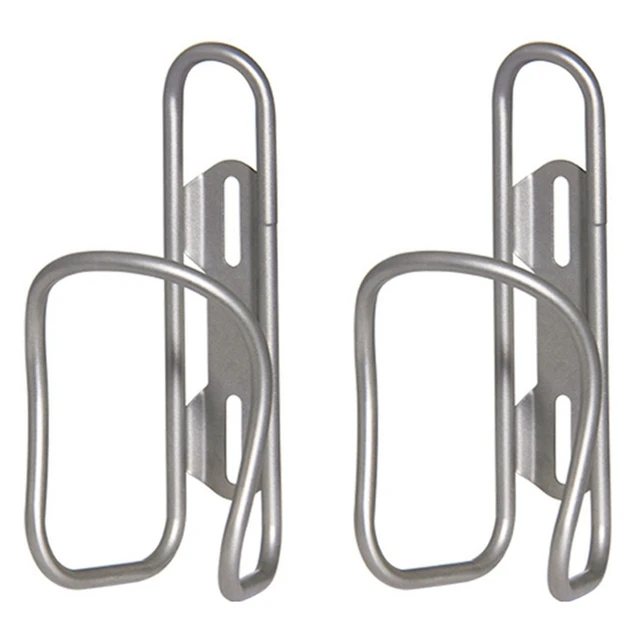 1X Bicycle Kettle Rack Titanium Alloy Hollow Riding Water Bottle Cage Holder With Screws Style A 2