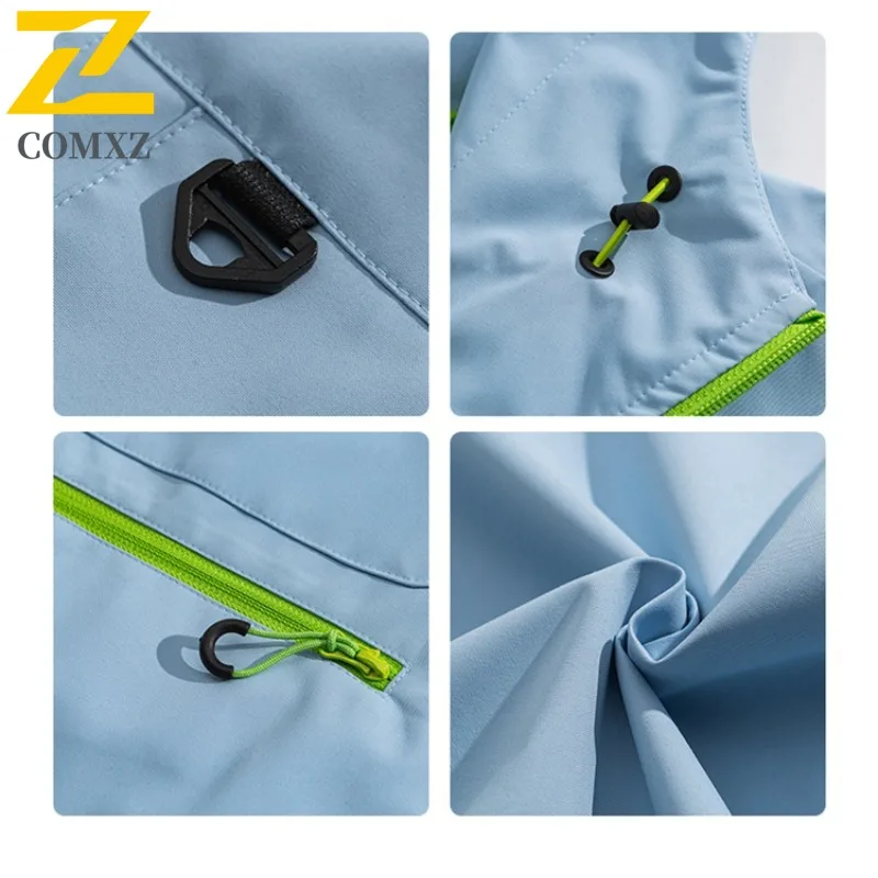 COMXZ Classic Men Jacket Hooded Outdoor Climbing Wind Resistant Wear Resistant Coat Leisure Everyday Wear Light Autumn Jackets