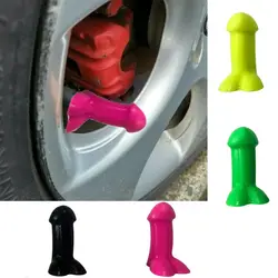 Rubber Valve Stem Caps Luminous Dust-Proof Valve Caps Funny Spoof Air Core for Car Motorcycles