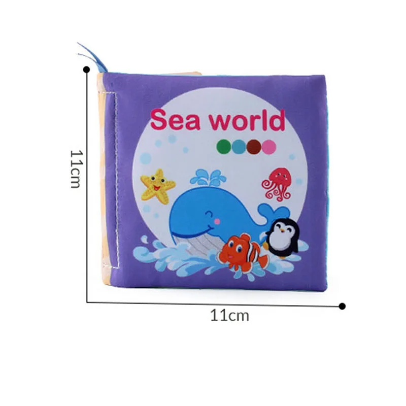 Baby Cloth Books Enlightenment Early Educational Toys Kids Fruits Animal Numbers Food Cognitive Book for Toddlers 0-36 Month 6