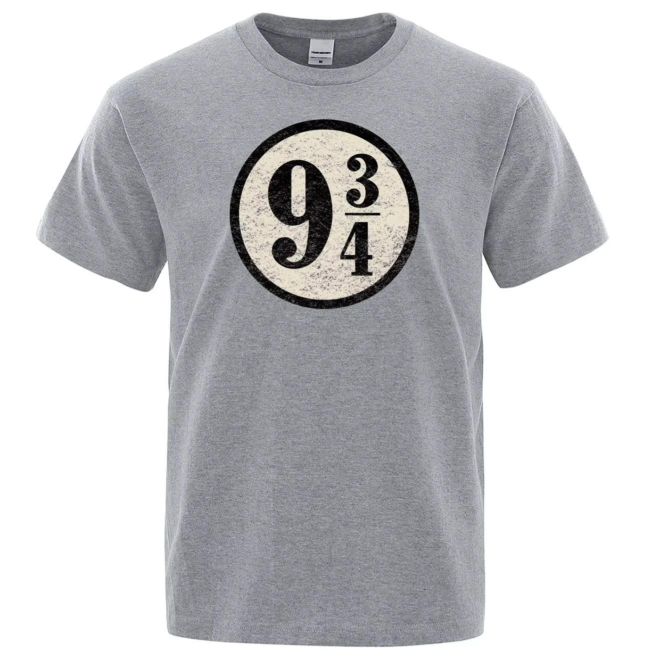 Vintage Platform Nine And Three Quarters T Shirt For Men Swag Train 934 T-shirt Short Sleeves Tshirt O-Neck Tops Tees Shirts