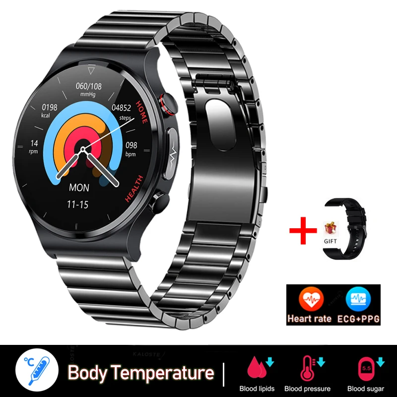 2022 ECG+PPG Smart Watch Men Sangao Laser Health Heart Rate Blood Pressure Fitness Watches IP68 Waterproof Smartwatch For Xiaomi 