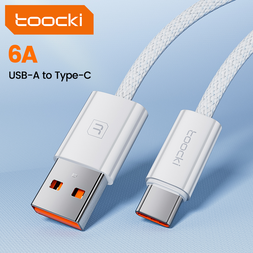 Toocki X47A2 USB to Type C Cable for Samsung Xiaomi Huawei USB C Wire 6A Fast Charging Charger Data Cord for iPhone 15 Pro Max