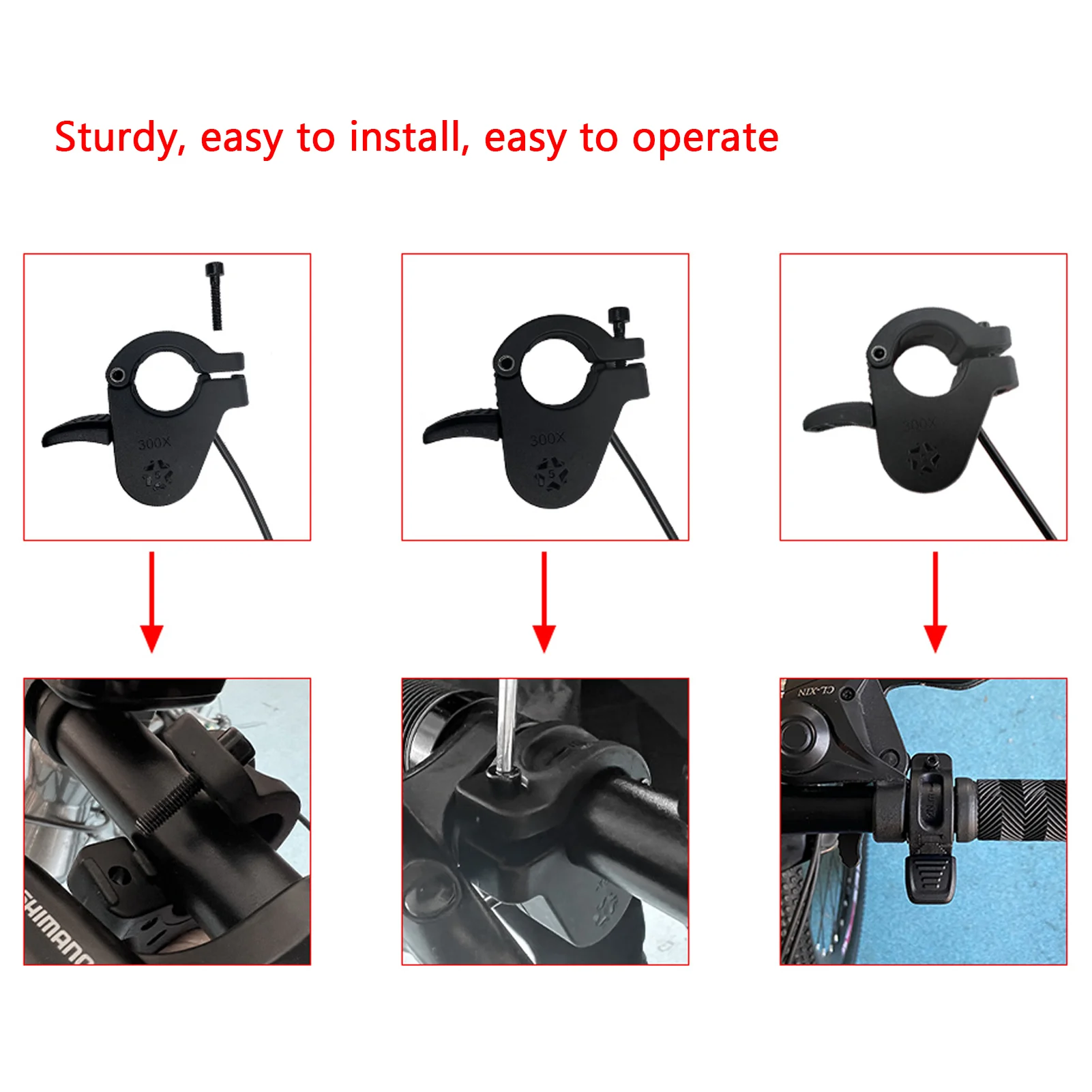 Electric Bike Thumb Throttle Speed Control Accelerator - Dual-Side Upgrade Option