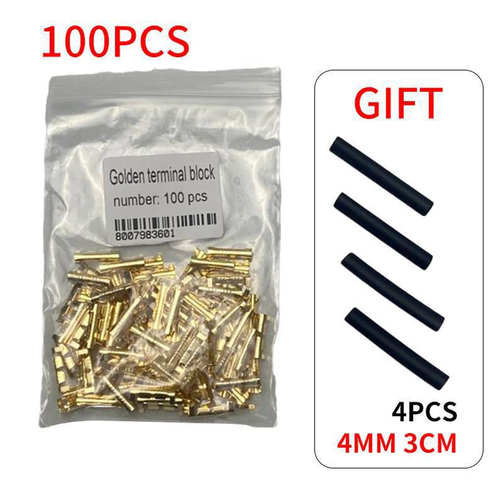 100/200Pcs Tab Cold Inserts Terminals 453 U-Shaped 0.3-1.5mm2 Wire Connector Terminals Pressing Button Quick Connect Terminal