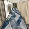 Simple Geometric Long Corridor Carpet Runner Modern Easy Clean Decoration Aisle Rug Non-slip Washable Stair Hallway Floor Mat 러그 1