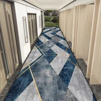 Simple Geometric Long Corridor Carpet Runner Modern Easy Clean Decoration Aisle Rug Non-slip Washable Stair Hallway Floor Mat 러그 1