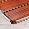 Upgraded ADA Compliant Folding Teak Shower Seat Wall Mounted - Larger Teak Shower Bench, Home Care Folding Shower Seat 2