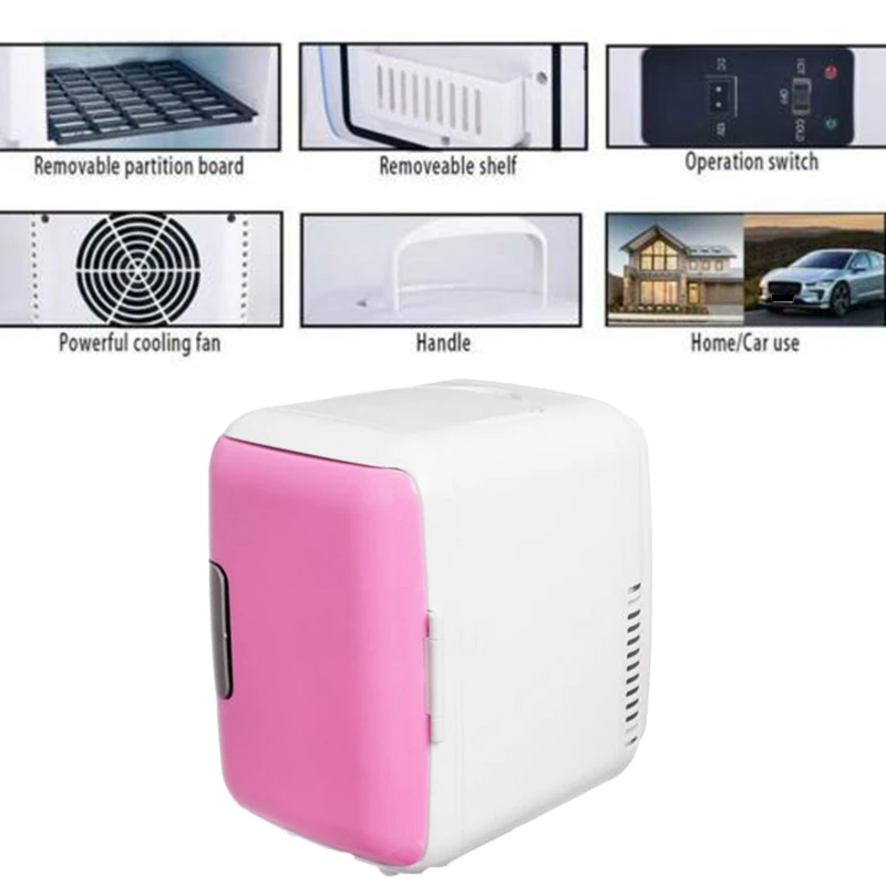 mini fridge for car 4L 12V/220V Electric Portable Mini Fridge Refrigerator Cooler Freezer Car Home waeco car fridge