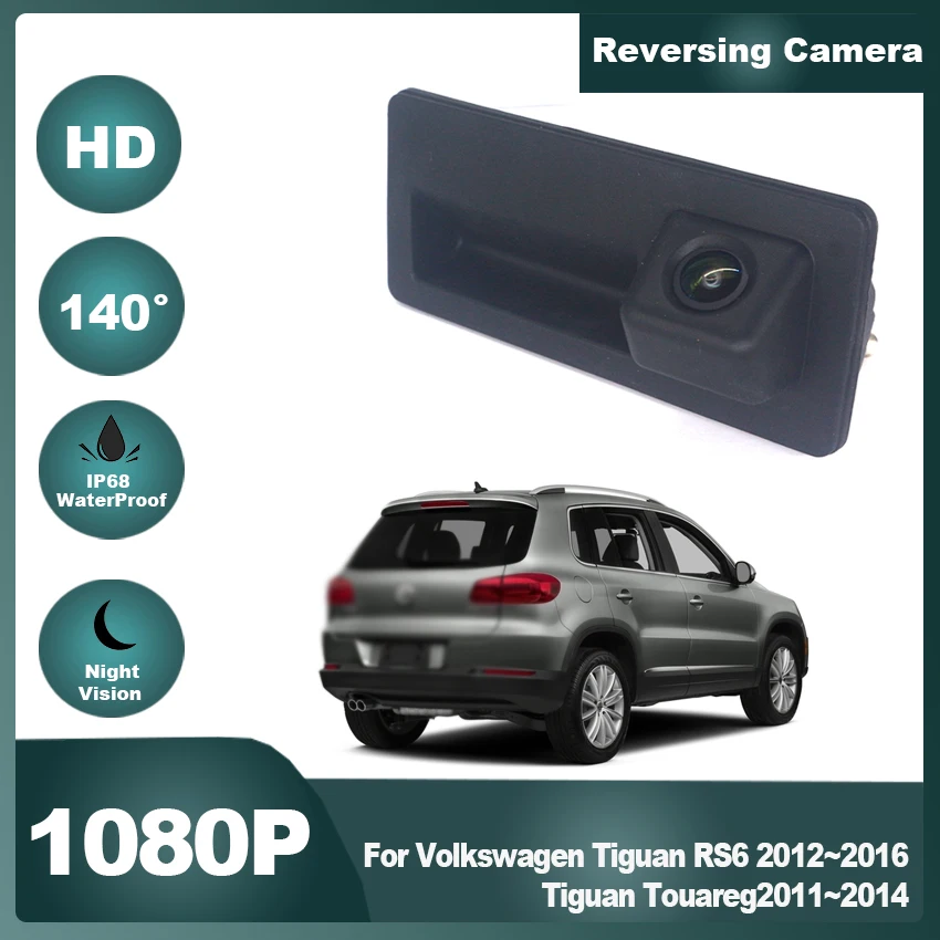 

CCD HD Fisheye Rear View Camera For Volkswagen Tiguan RS6 2012~2016 Tiguan Touareg 2011~2014 Car Trunk Handle Reverse Monitor